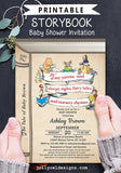 Book Themed or Storybook Baby Shower Invitation - Nursery Rhyme