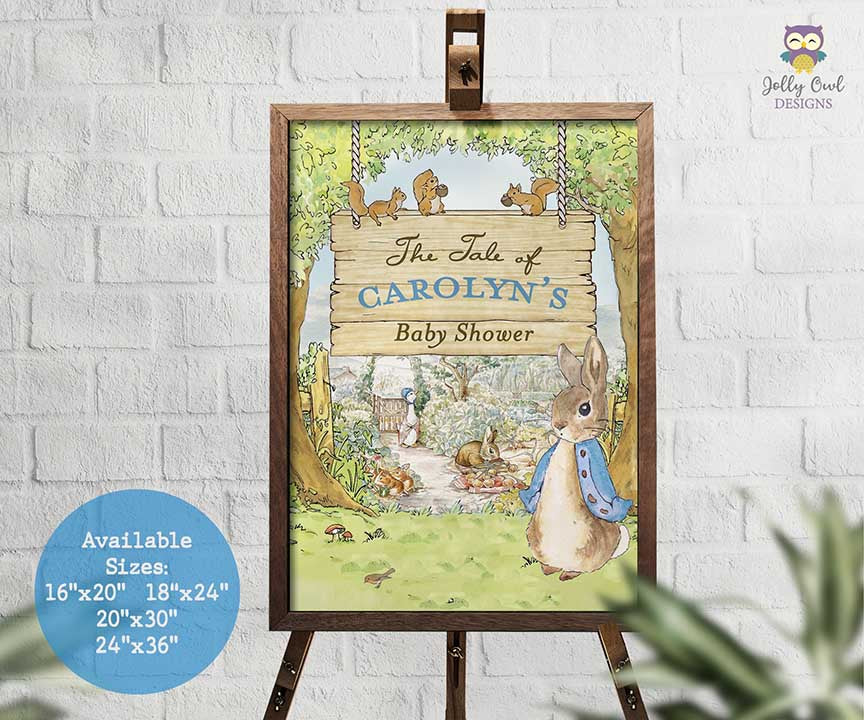 Peter Rabbit Baby Shower Party Invitation-Personalized Invitation – Jolly  Owl Designs