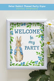 Peter Rabbit Birthday Party Signs - Welcome To My Party