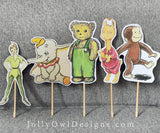 Storybook Book Themed Party Cutout Props Centerpieces - Children's Book Characters - Digital File Only