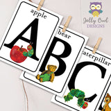ABC Alphabet Banner Flashcards | Storybook Book Themed | 5x7 Cards | Downloadable Digital PDF File