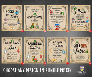 Storybook - Book Themed Party Signs - Bundle Set