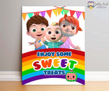 Cocomelon Birthday Party Table Signs Package Bundle Set - Digital Printable