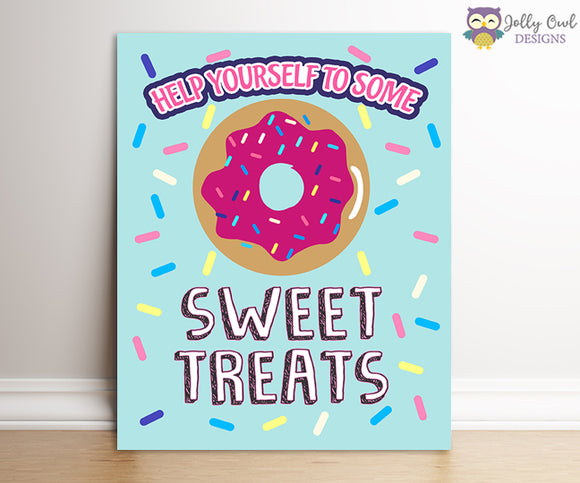 Jojo Siwa Party Signs - Sweet Treats