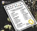 Friends TV Show Bridal Shower Game - What's In Your Purse?