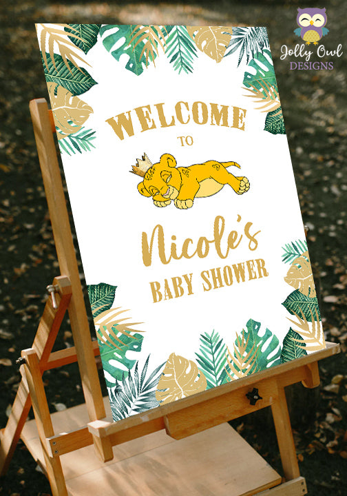 Printable Lion King Baby Shower Invitation – Jolly Owl Designs