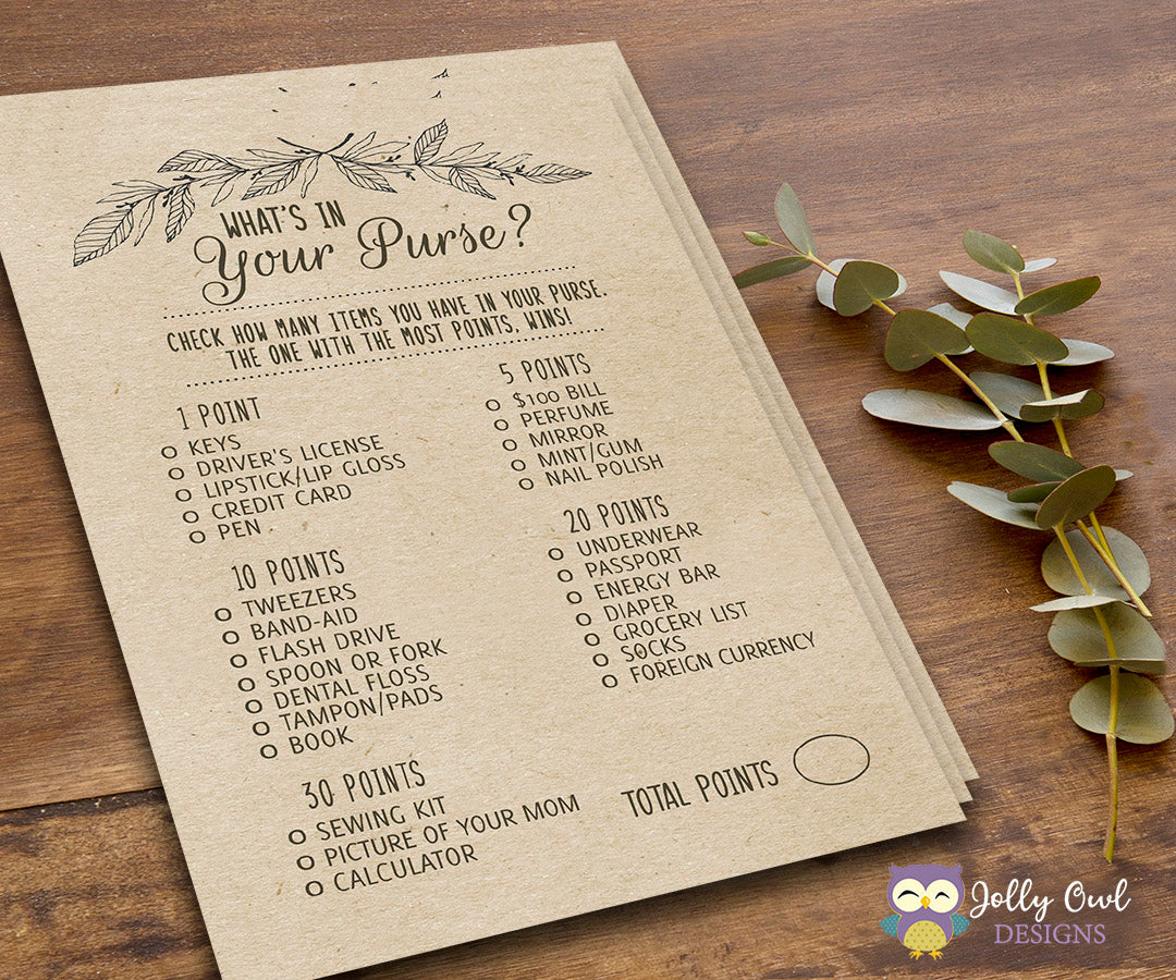"How Many" Shower Guessing Game - Baby Shower, Bridal Shower Party Game With Sign & 50 Cards