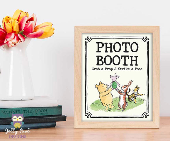 Winnie The Pooh Party Sign - Photo Booth Sign