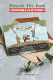 Winnie The Pooh Christening or Baptism Printable Invitation