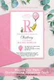 Winnie The Pooh Christening or Baptism Printable Invitation for Girls