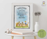 Classic Winnie The Pooh Baby Shower Printable Welcome Sign