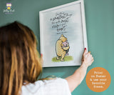 Classic Winnie The Pooh Inspirational Quote - Printable Wall Art Decor for Nursery Room - Set of 3
