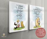 Classic Winnie The Pooh Inspirational Quote - Printable Wall Art Decor for Nursery Room - Set of 3