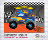 Monster Truck Party Backdrop