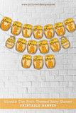 Winnie The Pooh Baby Shower Personalized Banner - Welcome Baby