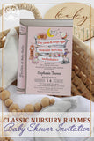 Nursery Rhymes Themed Baby Shower Invitation