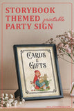 Classic Storybook Themed Baby Shower-Birthday Party Sign - Cards and Gifts