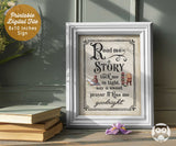 Classic Storybook Themed Nursery Rhyme-Read Me A Story-Digital Printable