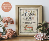 Classic Story Book Themed Baby Shower-Birthday Party Thank You Sign