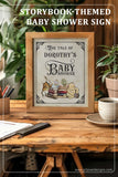 Classic Story Book Themed Baby Shower Party Sign-Personalized Welcome Sign