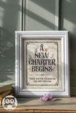 Classic Story Book Themed Baby Shower Party Sign- A New Chapter Begins