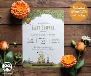 Winnie The Pooh Baby Shower Invitation