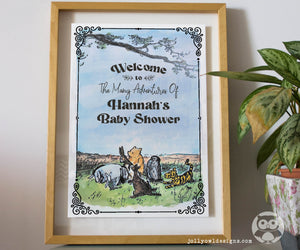 Winnie The Pooh Baby Shower Printable Welcome Sign