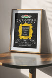 FRIENDS TV Baby Shower Welcome Sign - Printable Baby Shower Party Decor
