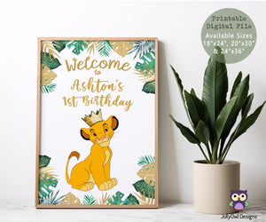 The Lion King Birthday Party Sign - Personalized Welcome Sign