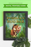 The Lion King Party Signs - Pumbaa's Bug Bar