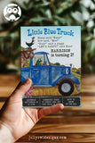 Little Blue Truck Birthday Party Invitation