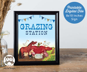 Little Blue Truck Birthday Party Signs - Food Sign - Grazing Station