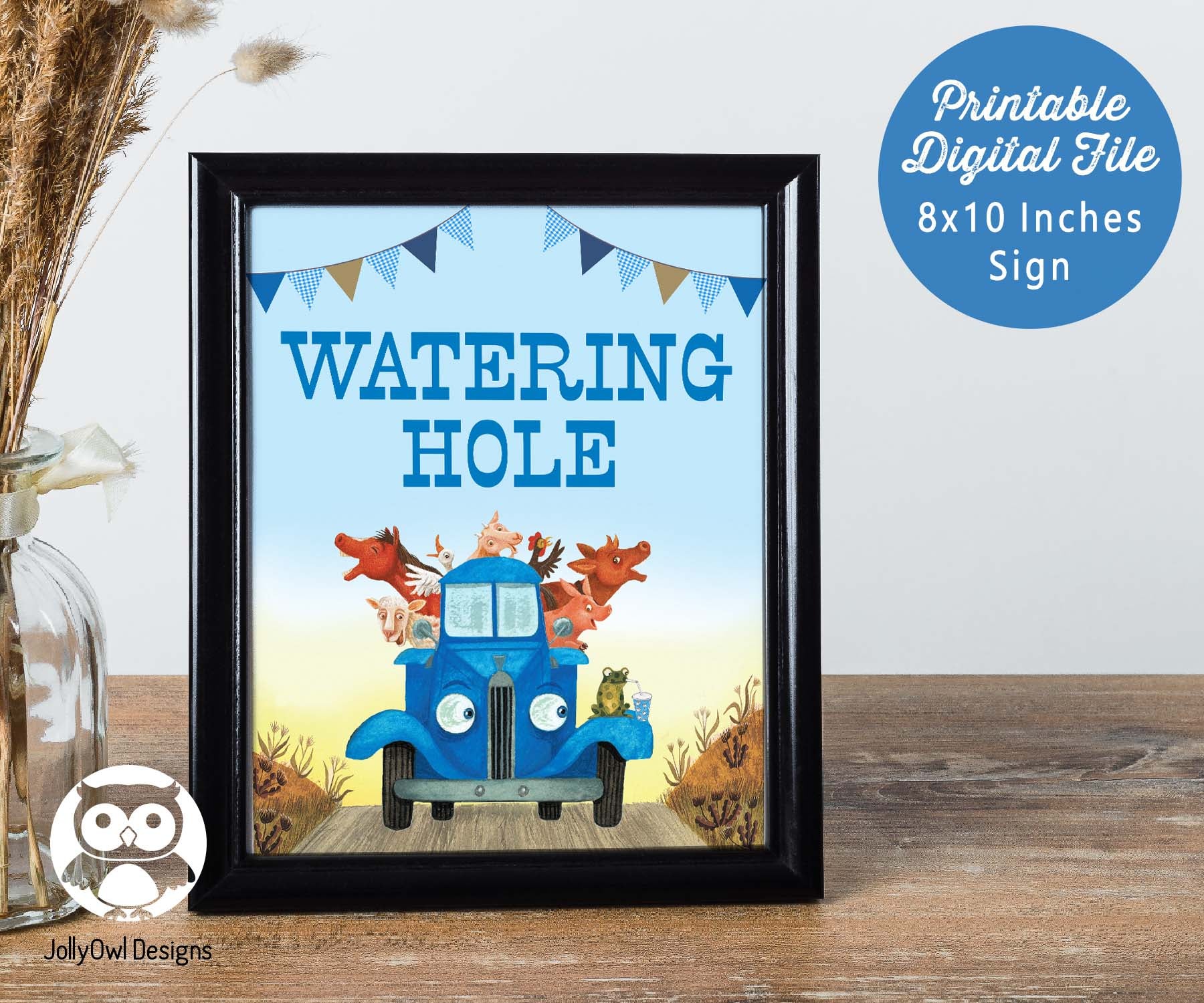 Little Blue Truck Birthday Party Signs - Watering Hole - Drink Station – Jolly Owl Designs little-blue-truck-birthday-party-signs-watering-hole-drink-station-jolly-owl-designs