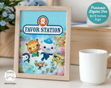 Octonauts Birthday Party Favor Station Sign Printable | Under the Sea Birthday Party Decor - Jolly Owl Designs