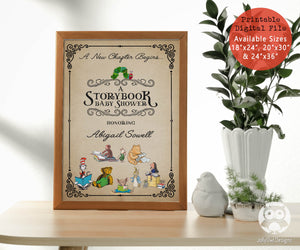 Classic Storybook Baby Shower Welcome Sign-Printable Digital File