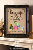 Classic Story Book Themed Baby Shower - Decorate A Block For Baby