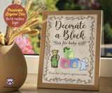 Classic Story Book Themed Baby Shower - Decorate A Block For Baby