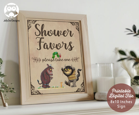 Classic Story Book Themed Baby Shower Party Sign - Shower Favors