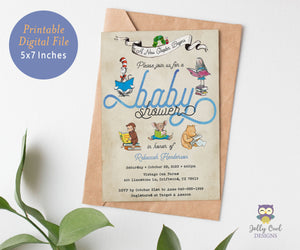 Storybook-Book-Themed Baby Shower Invitation-A New Chapter Begins