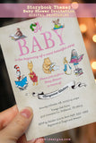 Storybook-Book-Themed Baby Shower Invitation