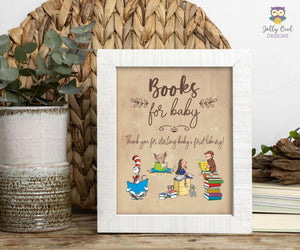 Storybook Themed Baby Shower or Birthday Party - Books for Baby Sign