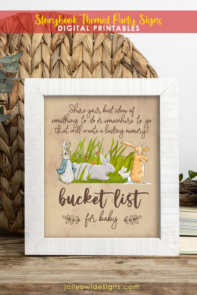 Storybook Themed Baby Shower or Birthday Party - Bucket List Suggestio ...