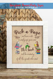 Storybook-Themed Baby Shower Party Sign - Pick A Page Guestbook Sign