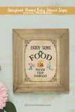Storybook-Book Themed Baby Shower Table Sign-Enjoy Some Food Sign