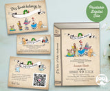 Storybook Baby Shower Invitation Bundle with Book Plate, Book Request & Registry Card