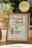 Classic Story Book Themed Baby Shower - Decorate A Block For Baby