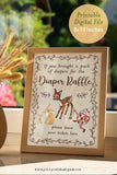 Classic Storybook Themed Baby Shower - Diaper Raffle Sign