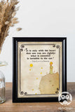 Storybook Book Themed Inspirational Quotes Sign from Classic Children's Book - The Little Prince-Le Petit Prince