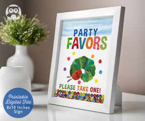 The Very Hungry Caterpillar Birthday Party Sign-Party Favors