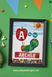 The Very Hungry Caterpillar Birthday Party Personalized Name Sign